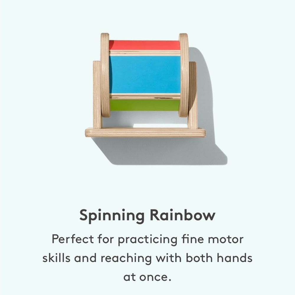 Lovevery - Spinning Rainbow Wooden Roller Toy - Multicolor